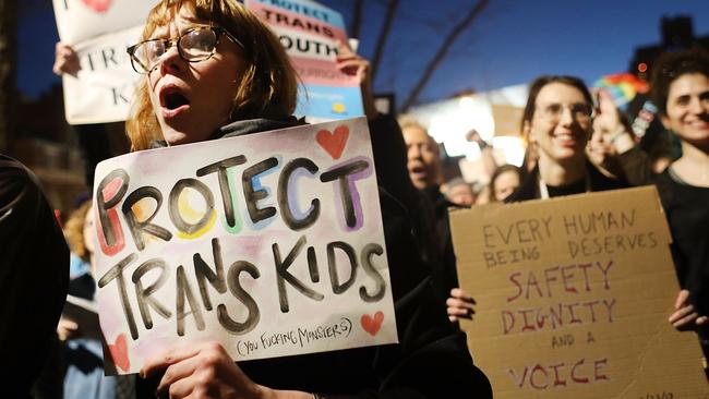 Reports suggest a sharp rise since the mid-2000s in teen girls attending gender clinics in Australia, New Zealand, Britain, North America, Sweden, the Netherlands and Finland.Picture: Spencer Platt/Getty Images