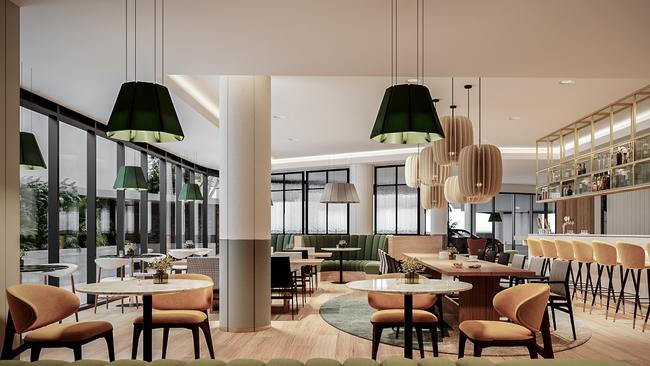 Example of the Hilton Garden Inn's restaurant design. Picture: Supplied.