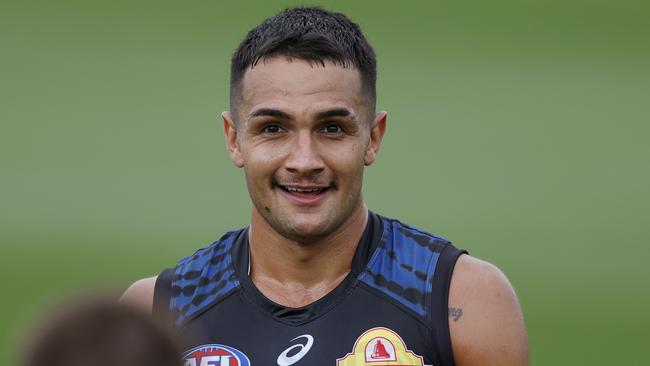 NCA. MELBOURNE, AUSTRALIA. 19th February, 2025 . Western Bulldogs training at the Whitten Oval.   Bulldog Jamarra Ugle-Hagan back  at training today   .  Picture: Michael Klein