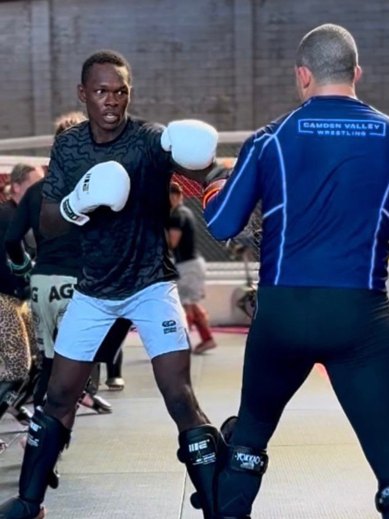 'Rivals one day, friends the next': Rob Whittaker training with Israel Adesanya. Picture: Instagram