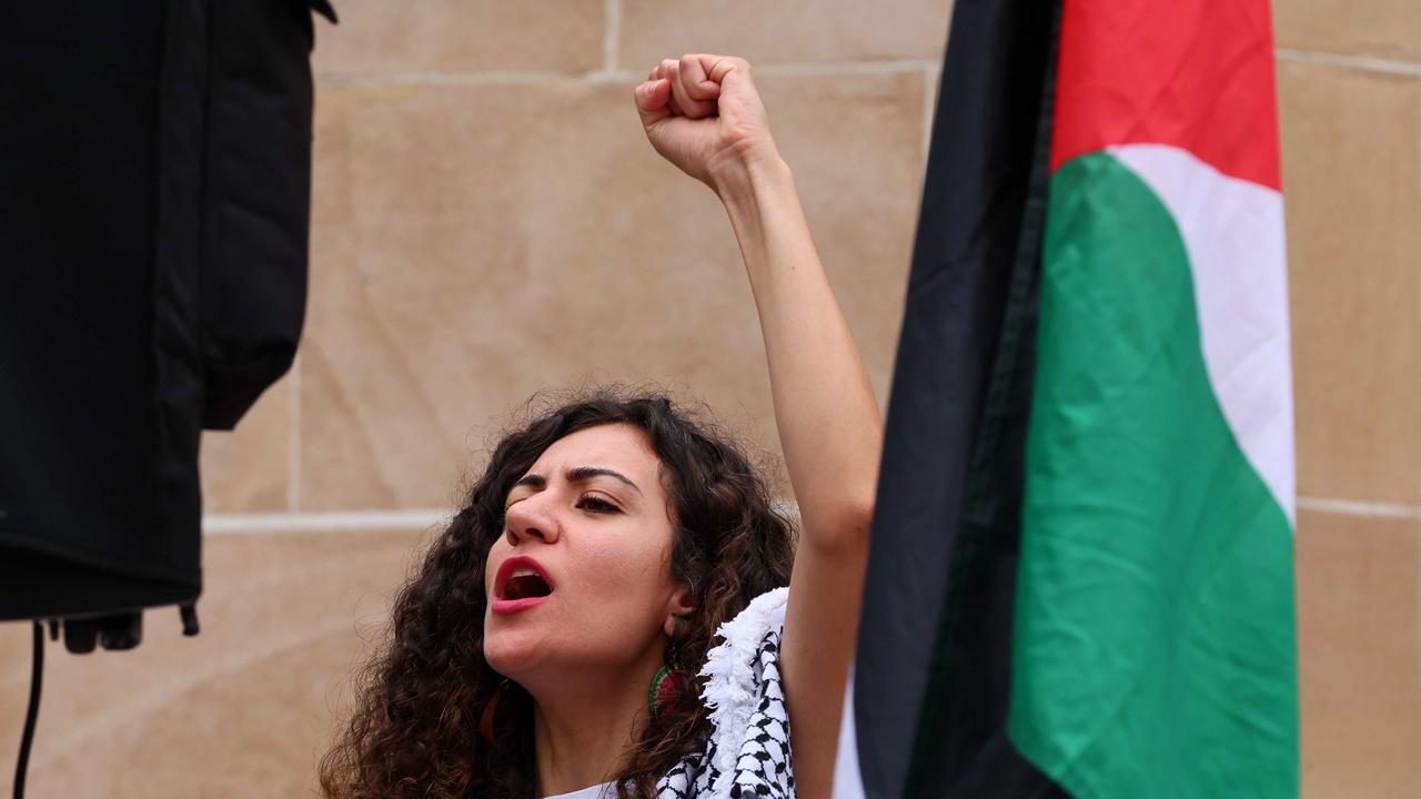 Greens candidate Remah Naji at a protest in late 2024. Picture: Tertius Pickard