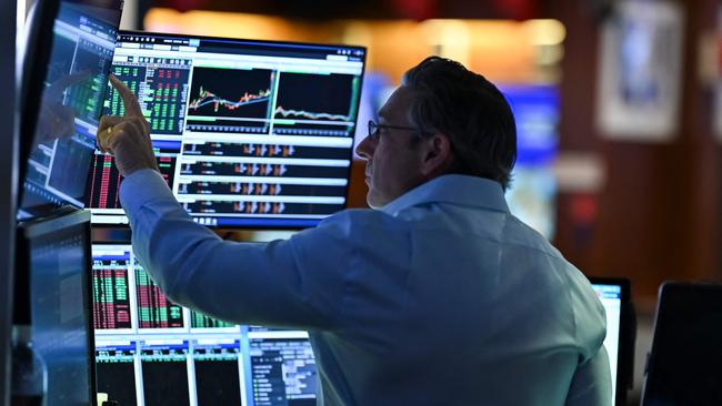 A trader works on the floor of the New York Stock Exchange (NYSE) at the opening bell on May 12, 2025, in New York City. Picture: Angela Weiss/AFP