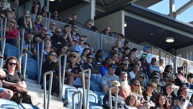 The grandstand was packed at Sunshine Coast Stadium for Benjamin Hunter's memorial.