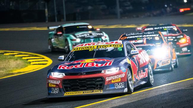 Shane van Gisbergen in action at the Sydney SuperNight.