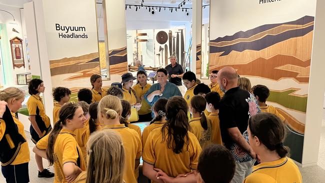 School groups like those from Boambee Public are booking in thick and fast to experience the Yarrila Place art gallery and museum.