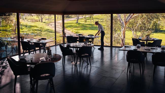 Dining space at Hentley Farm restaurant.