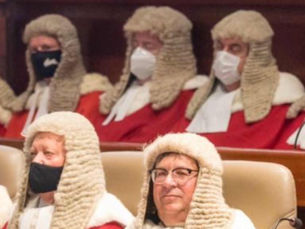 This NSW Supreme Court Judge, back left, was not impartial when it came to handing down a decision about his NRL club loyalty. Picture: supplied