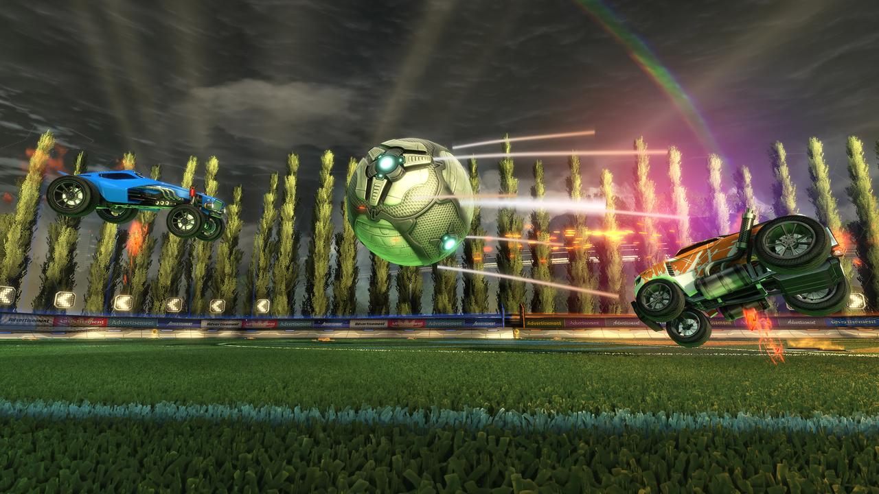 AI Rocket League bots are easy to spot due to their superhuman gameplay and unnatural movement. Picture: Epic Games