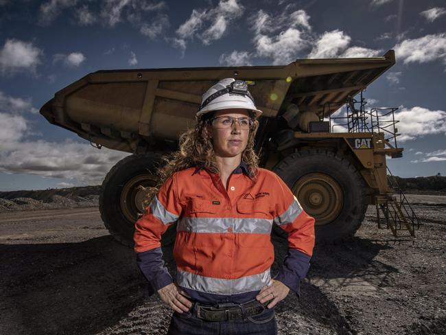 11th June 2020.Coal Miner Bec Murphy at the New Acland Coal Mine near Oakey, Queensland.Photo: Glenn Hunt / The Australian