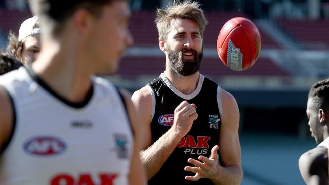 Justin Westhoff has been playing close to goal with Charlie Dixon injured.