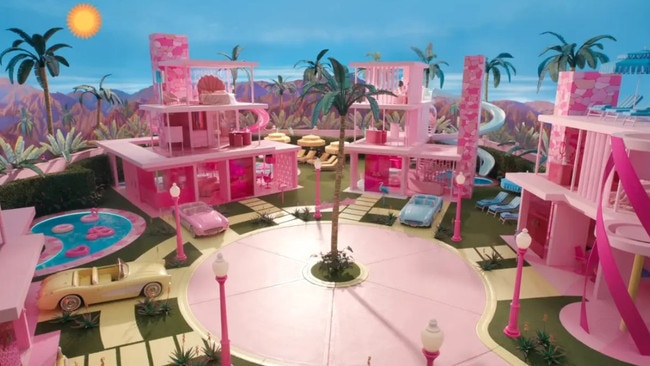 The film revolves around the perfectly pink world of Barbie Land. Picture: Warner Bros.