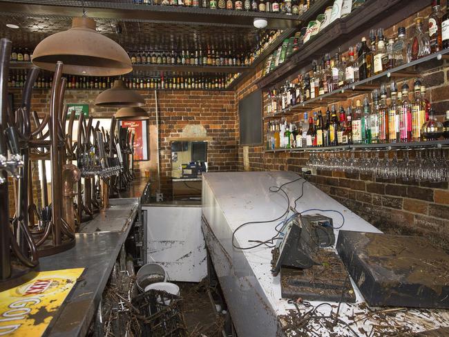 Damage at George IV Inn, in Picton, where waters roughly 1.5m high swept in. Picture: Melvyne Knipe