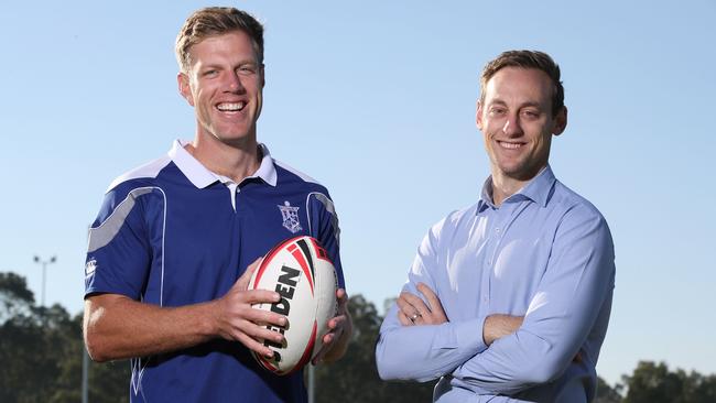 St Dominic’s College coach Kyle Churchill and manager Nathan Zammit. Picture: David Swift