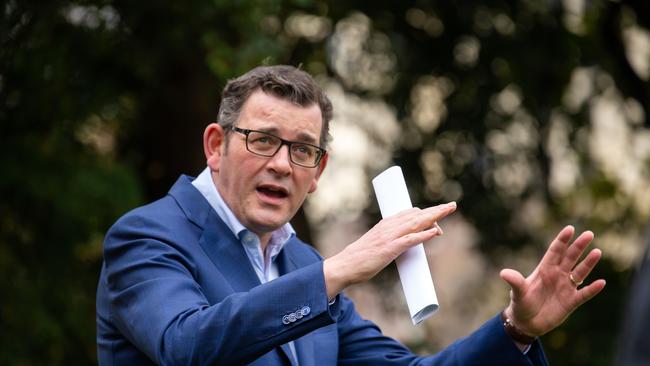 The Victorian Premier Daniel Andrews announced 80 new cases of Covid-19 on Thursday. Picture: NCA NewsWire/Sarah Matray