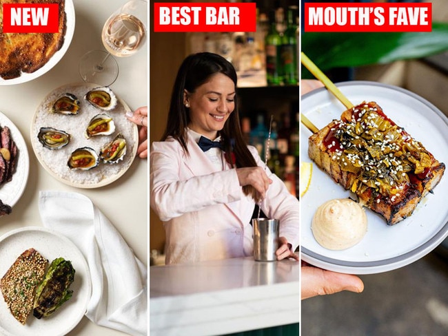 New kid on the block: Poetica in North Sydney, left, best bar Maybe Sammy, centre, and Mouth fave Izy.Aki, right. Pictures: News Corp/Supplied