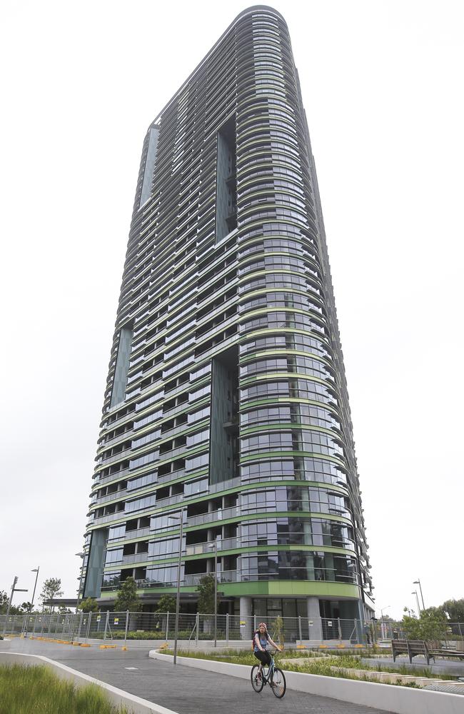 The NSW Government owns $6 million worth of apartments in the doomed Opal Tower — a deal struck in 2014 when it sold the site to developer Ecove. Picture: Dylan Robinson