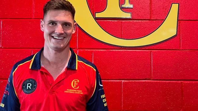 Luke Thompson has joined Flinders Park in division two of the AdFL. Picture: Flinders Park Football Club