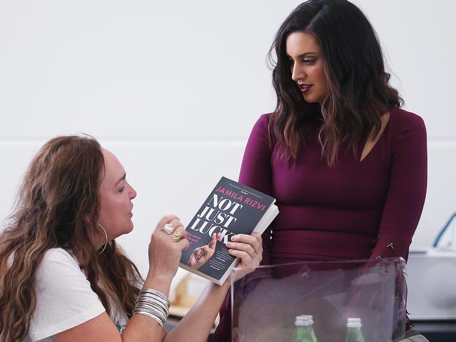 Kate Langbroek and Jamila Rizvi talk about motherhood and childcare. Picture: Sam Ruttyn