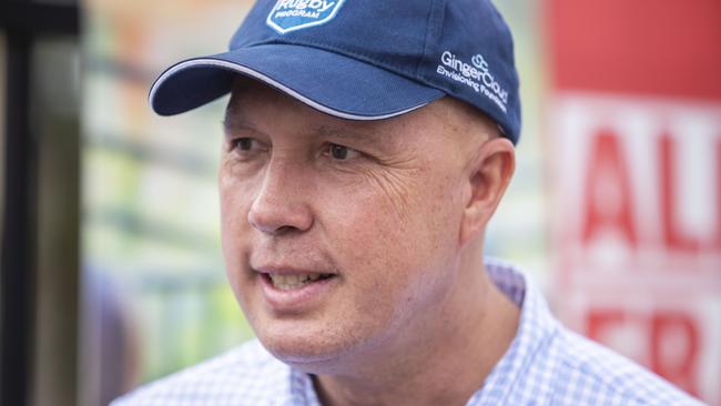 Federal Member for Dickson Peter Dutton out campaigning today (AAP Image/Glenn Hunt)