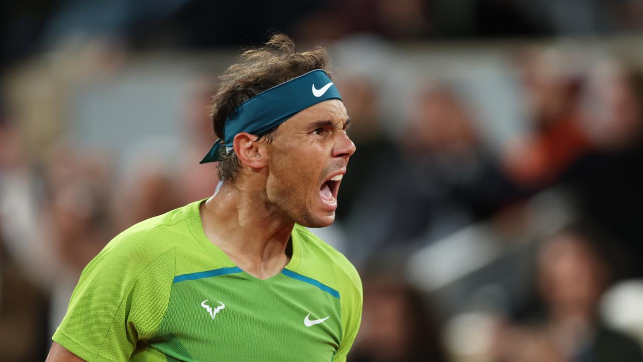 Rafael Nadal has come storming back against Novak Djokovic after dropping the second at Roland Garros on May 31, 2022 in Paris, France. Photo: Getty Images