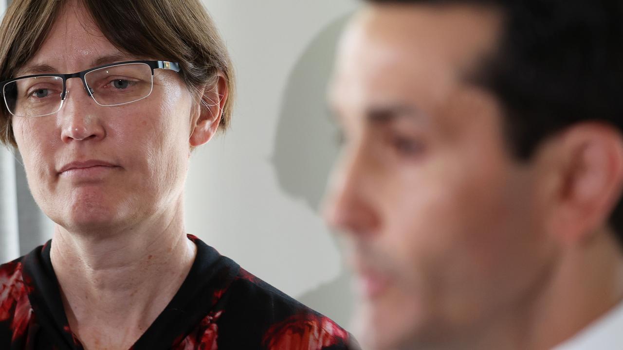 Dr Kirsty Wright during a media conference in Mackay with Opposition Leader David Crisafulli. Picture: Liam Kidston.