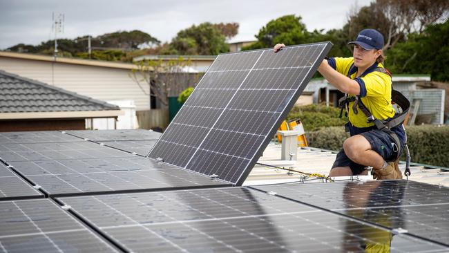 Rewiring Australia says whoever is in government will also need to commit to training a national workforce to upgrade and maintain electrified homes, and cut through the ‘brown tape’ holding back the installation of private and shared EV chargers. Picture: Mark Stewart