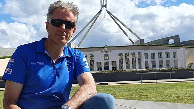 Martin Fisk outside Parliament House. Picture: Facebook