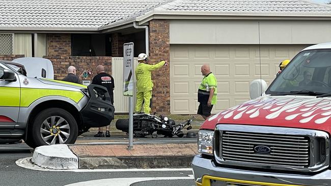 Emergency services called to Oxley Drive, Paradise Point crash: Motorcyclist in serious condition. Photo: Kathleen Skene