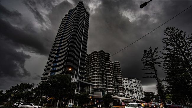 Weather – Storm in Coolangatta, on the Gold Coast. Picture: Nigel Hallett