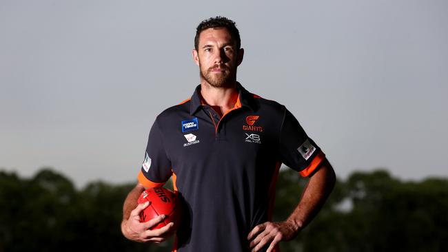 Shane Mumford will be available for senior selection at GWS from Round 3. Picture: Damian Shaw. 