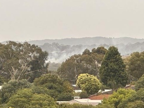 A fire broke out at Golden Grove in Adelaide's north but was quickly contained on Friday. Picture: John Croucher