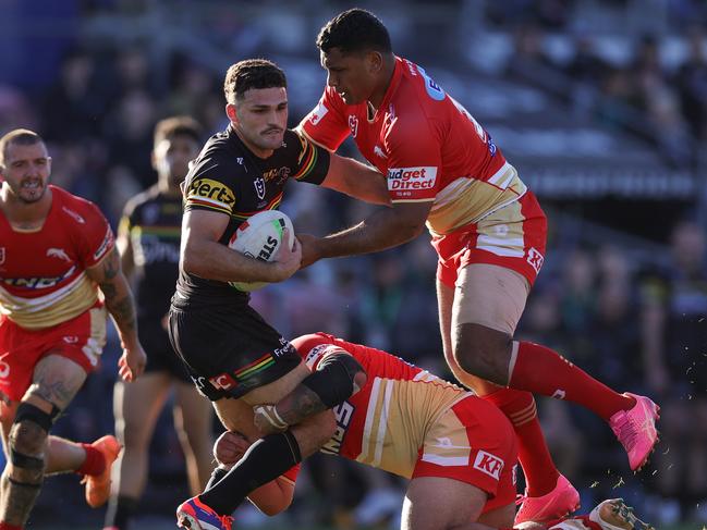 Tevita Pangai Jr was tipped to sign with Souths prior to announcing a move to Catalans. Picture: Jason McCawley/Getty Images