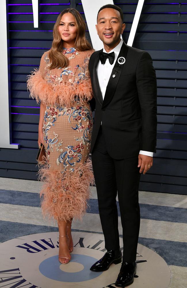 Lovebirds Chrissy Teigen and John Legend get ready for a big night. Picture: Getty Images