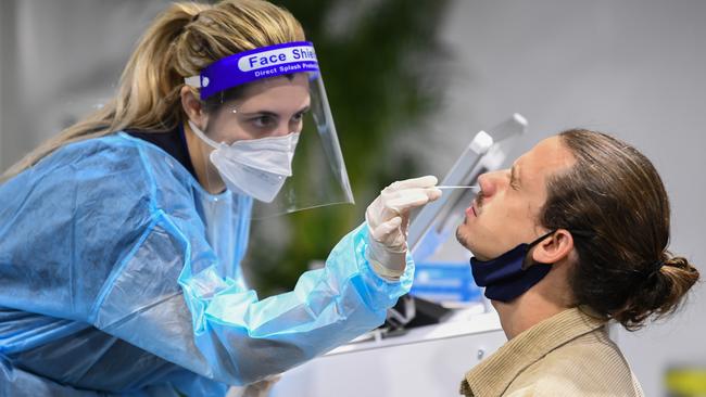 The Immunisation Coalition is calling on every state test all Covid PCR swabs for influenza and Covid-19, as well as RSV and whooping cough. Picture: James D. Morgan/Getty Images