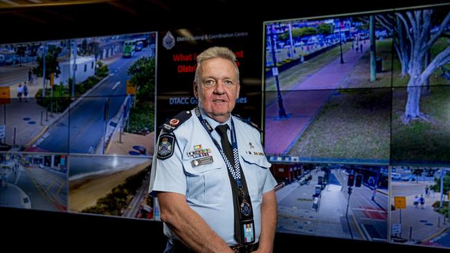 Assistant Commissioner Brian Wilkins inside the DTACC at the police district headquarters in Surfers Paradise. Picture: Jerad Williams