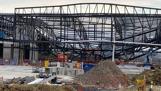 Kew Recreation Centre roof collapse. Picture: Pat Mitchell @patty_mitchell Twitter