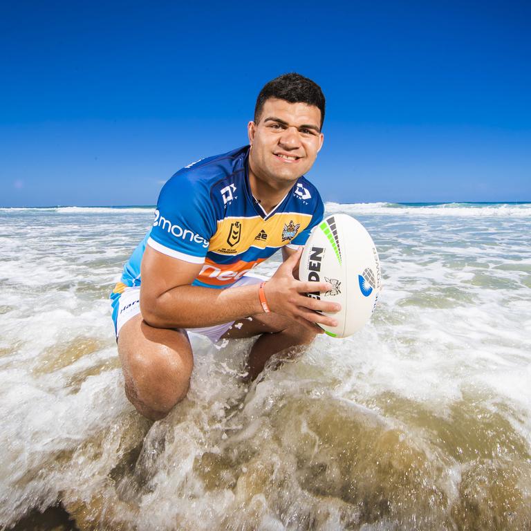 Boom Gold Coast recruit David Fifita. Picture: Nigel Hallett