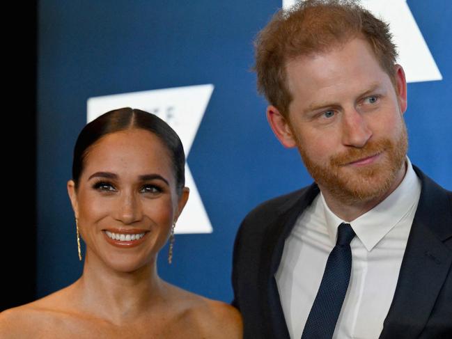 Prince Harry and Meghan Markle before their ‘near catastrophic’ car chase in New York. Picture: AFP