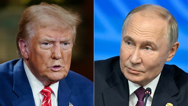 Mr Trump reportedly had a phone call on Thursday with the Russian President in which he told Putin not to inflame the attritional war. Picture: AFP