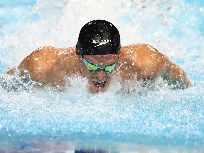 Cody Simpson competes in the Men's 100m Butterfly Final during the 2024 Australian Open Swimming Championships at Gold Coast Aquatic Centre. Picture: Getty Images