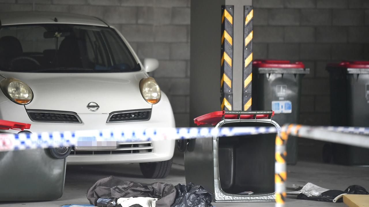 Residents were unable to access their cars and bins after police had cordoned off the garage as part of their investigation in December. Picture: NCA NewsWire / John Gass