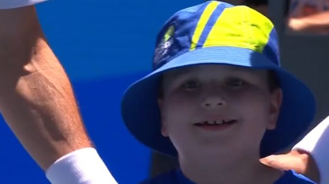 Australian Open’s cutest ball-kid steals the show