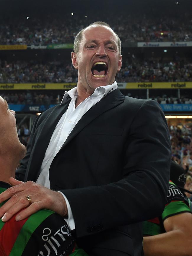 Michael Maguire never expected to coach Souths, let alone lead them to grand final glory. Picture: AAP Image/Paul Miller