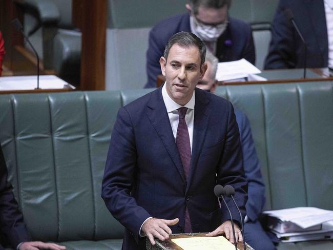 CANBERRA, AUSTRALIA - NewsWire Photos JULY 28th, 2022: Treasurer Jim Chalmers during Question Time in the House of Representatives in Parliament House in Canberra.Picture: NCA NewsWire / Gary Ramage