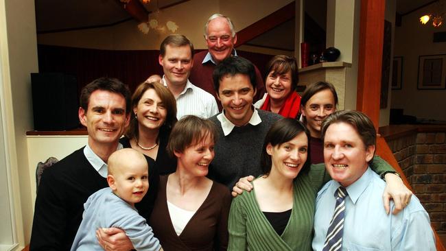 The Rathjen clan: (From back) Tony Rathjen, Peter Rathjen and Lois Rathjen, Joy Rathjen, Michael Schober and Judy Rathjen, Marcus Cooling, Tom Cooling, Anne Rathjen, Jane Rathjen and Richard Stewart.