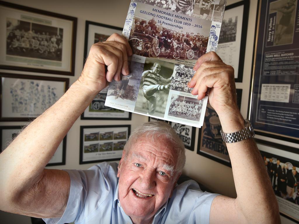 Terry Fulton with a book he put together. picture: Glenn Ferguson