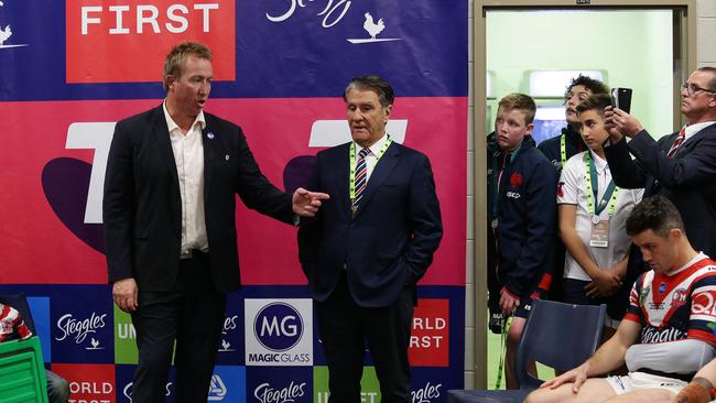 Politis was full of praise for Trent Robinson. Picture by Brett Costello.