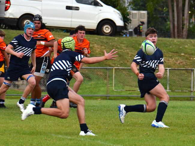 Action from the final match between Shore School and Team NT at the second Deadly Rugby Carnival, 2025. Picture: Darcy Jennings