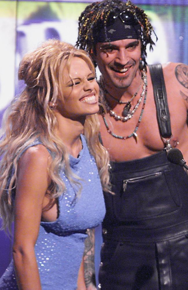 Anderson with then-husband Tommy Lee in 1999.