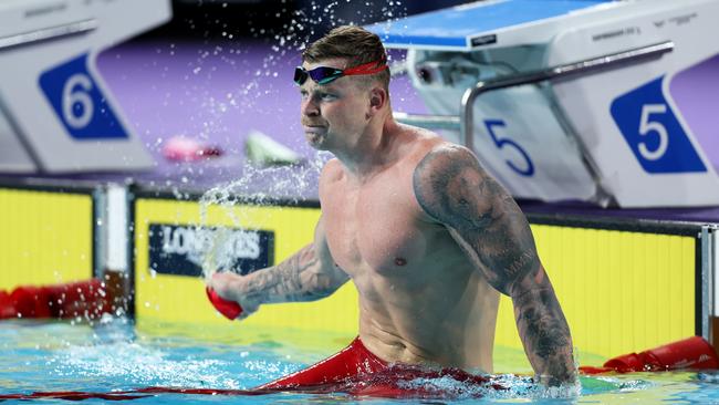 Adam Peaty of Team England celebrates